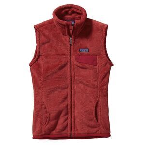 Patagonia Re-Tool Full Zip Sleeveless Fleece Vest Womens Small Red